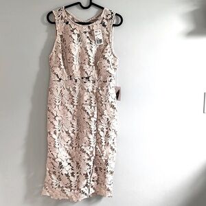 NWT Forever 21 nude lace dress M